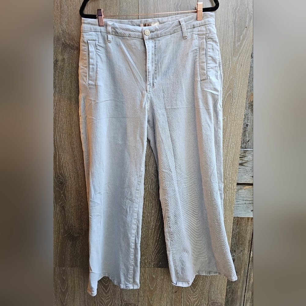 Kut from the Kloth Wide Leg Womens Soft Tan Khakis Pants Jeans Nwot